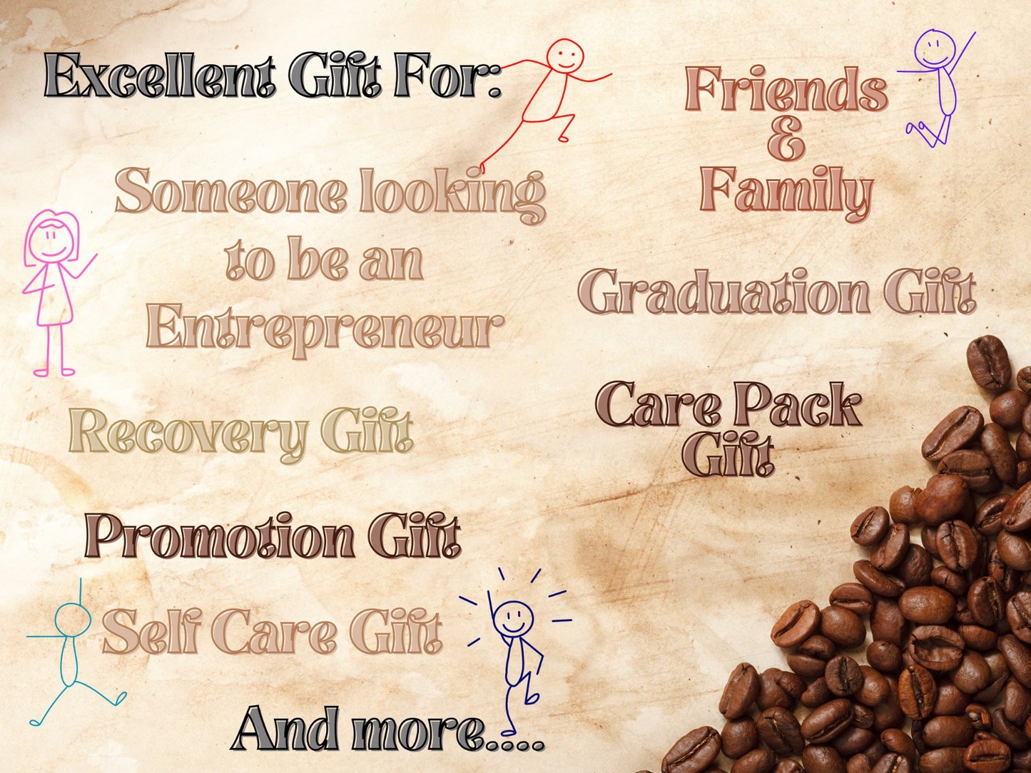 Excellent Gift For, Friends and Family. Someone looking to be an Entrepreneur, Graduation Gift, Recovery Gift, Promotion Gift, Care Pack Gift, Self Care Gift and more...