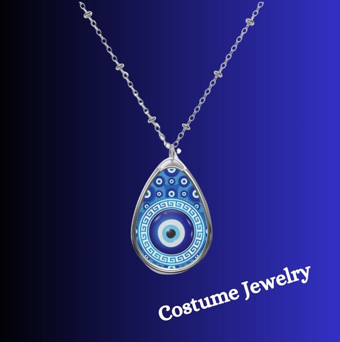 Costume Jewelry, Evil Eye Necklace, Greek Mythology, Pendant, Medallion, fashion Jewelry, Greek Goddess, Greece, Greek Jewelry, Girlfriend