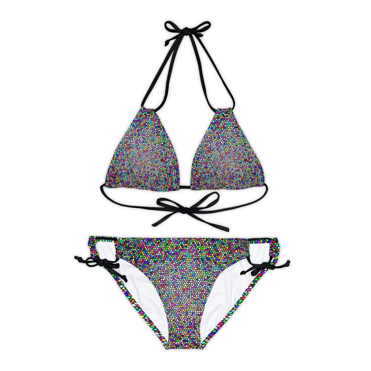 Black bikini strings.