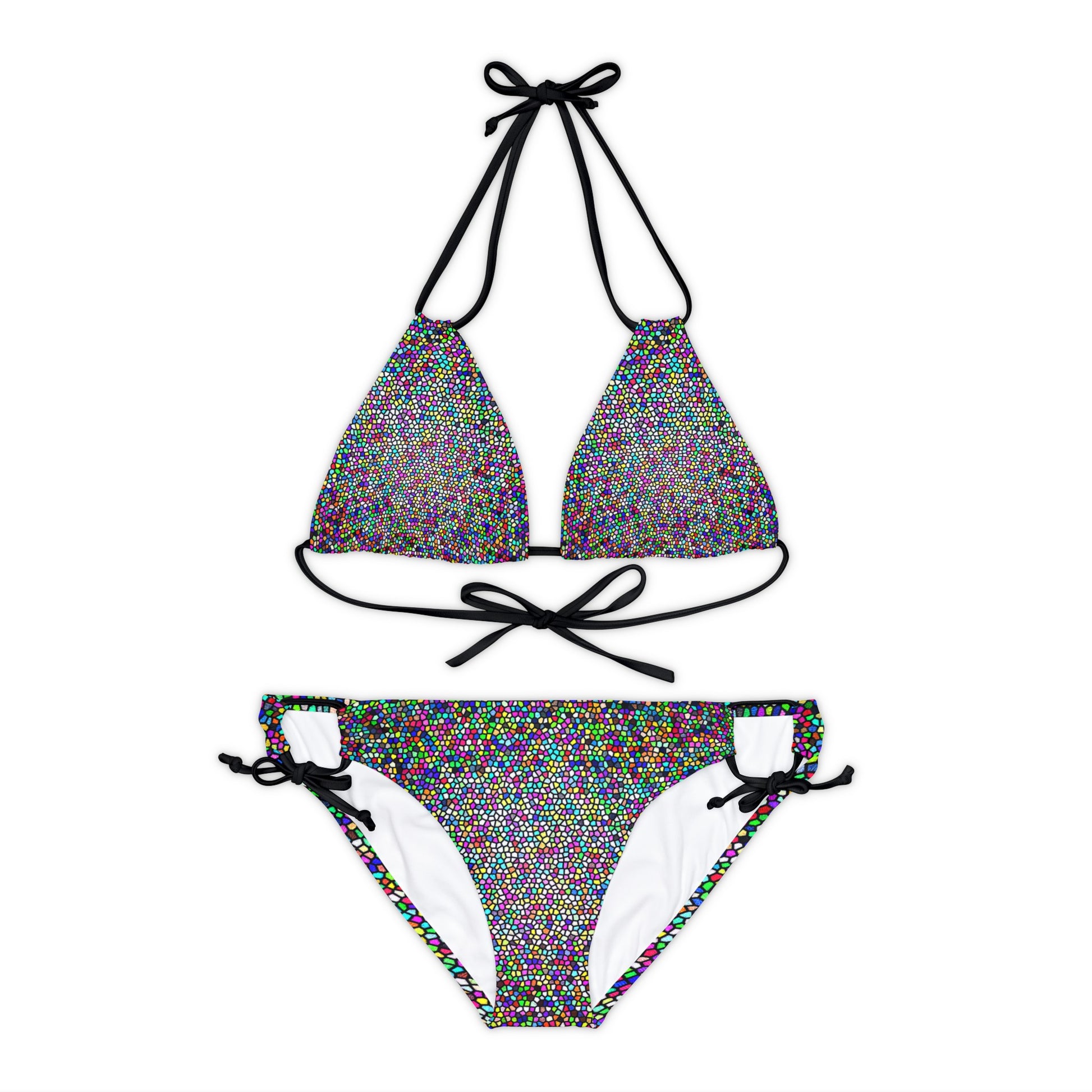 Black bikini strings.