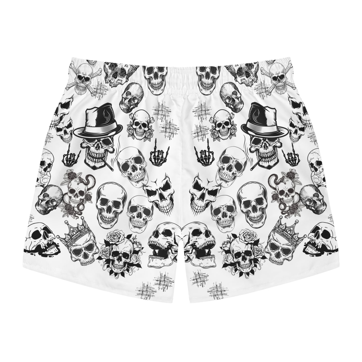 Mens Swim Trunks, Mens Swimwear, Bathing Suit, Beach, Swimsuit, Gothic, Skulls, Shorts, Free Shipping, Chilli's