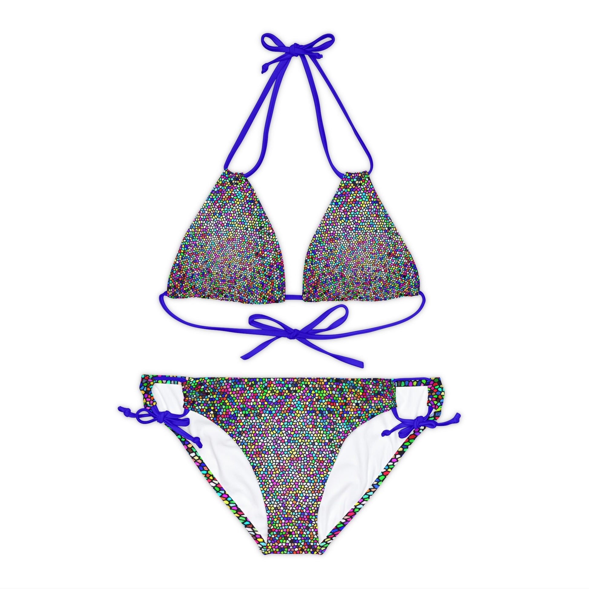 Royal Blue bikini strings.