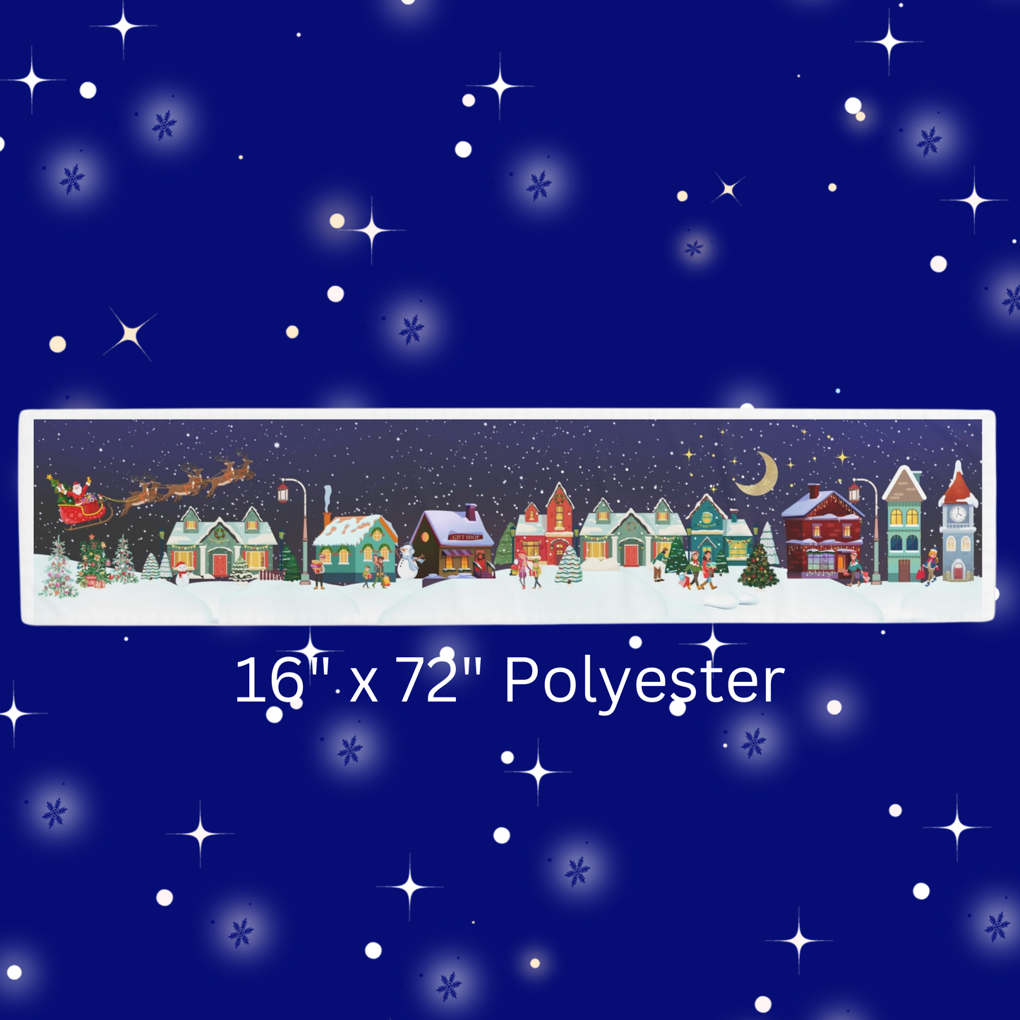 Christmas Table Runner, Xmas Runner, Holiday Table Runner, Holiday Decor, Christmas Village Runner, Modern Style, Winter Table Runner, Gift