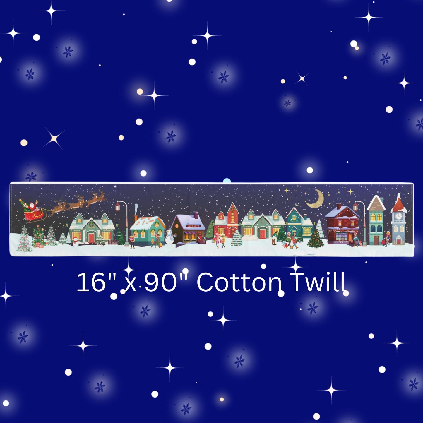 Christmas Table Runner, Xmas Runner, Holiday Table Runner, Holiday Decor, Christmas Village Runner, Modern Style, Winter Table Runner, Gift