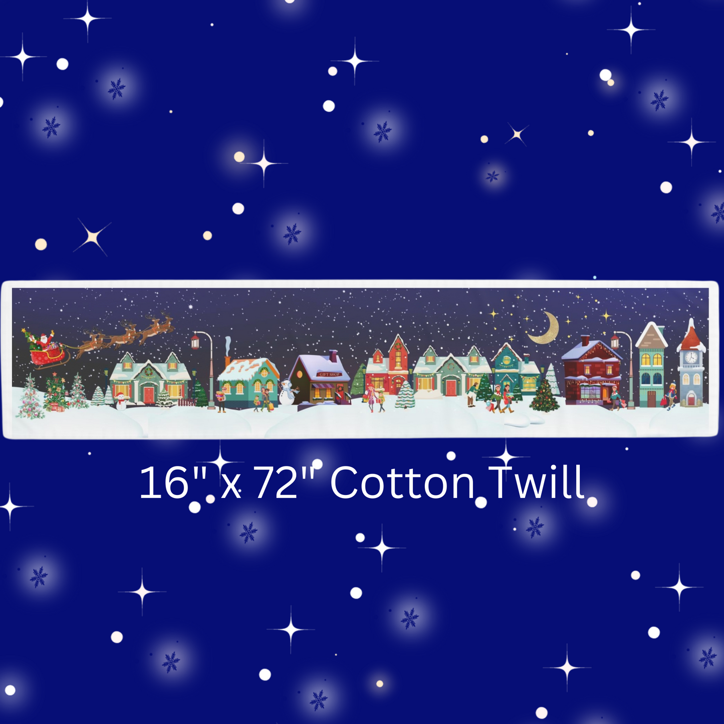 Christmas Table Runner, Xmas Runner, Holiday Table Runner, Holiday Decor, Christmas Village Runner, Modern Style, Winter Table Runner, Gift