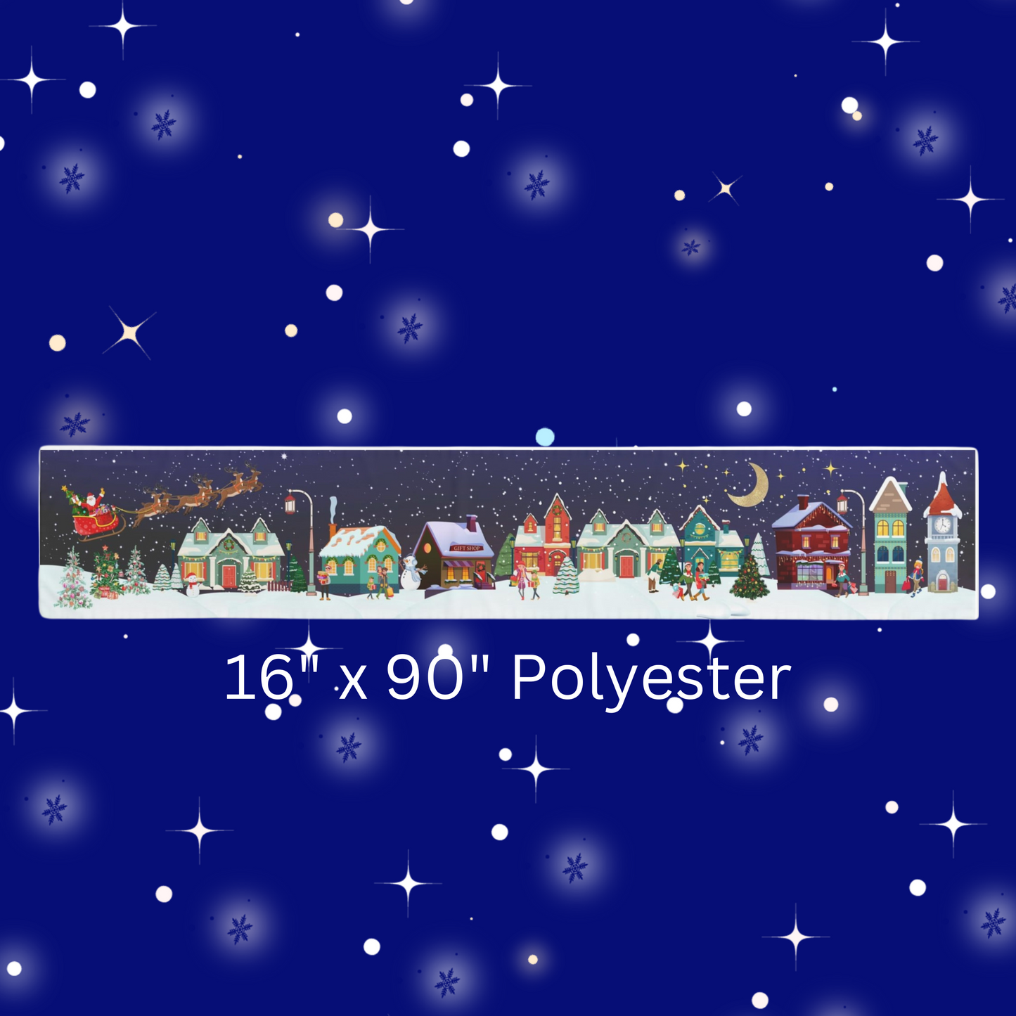 Christmas Table Runner, Xmas Runner, Holiday Table Runner, Holiday Decor, Christmas Village Runner, Modern Style, Winter Table Runner, Gift