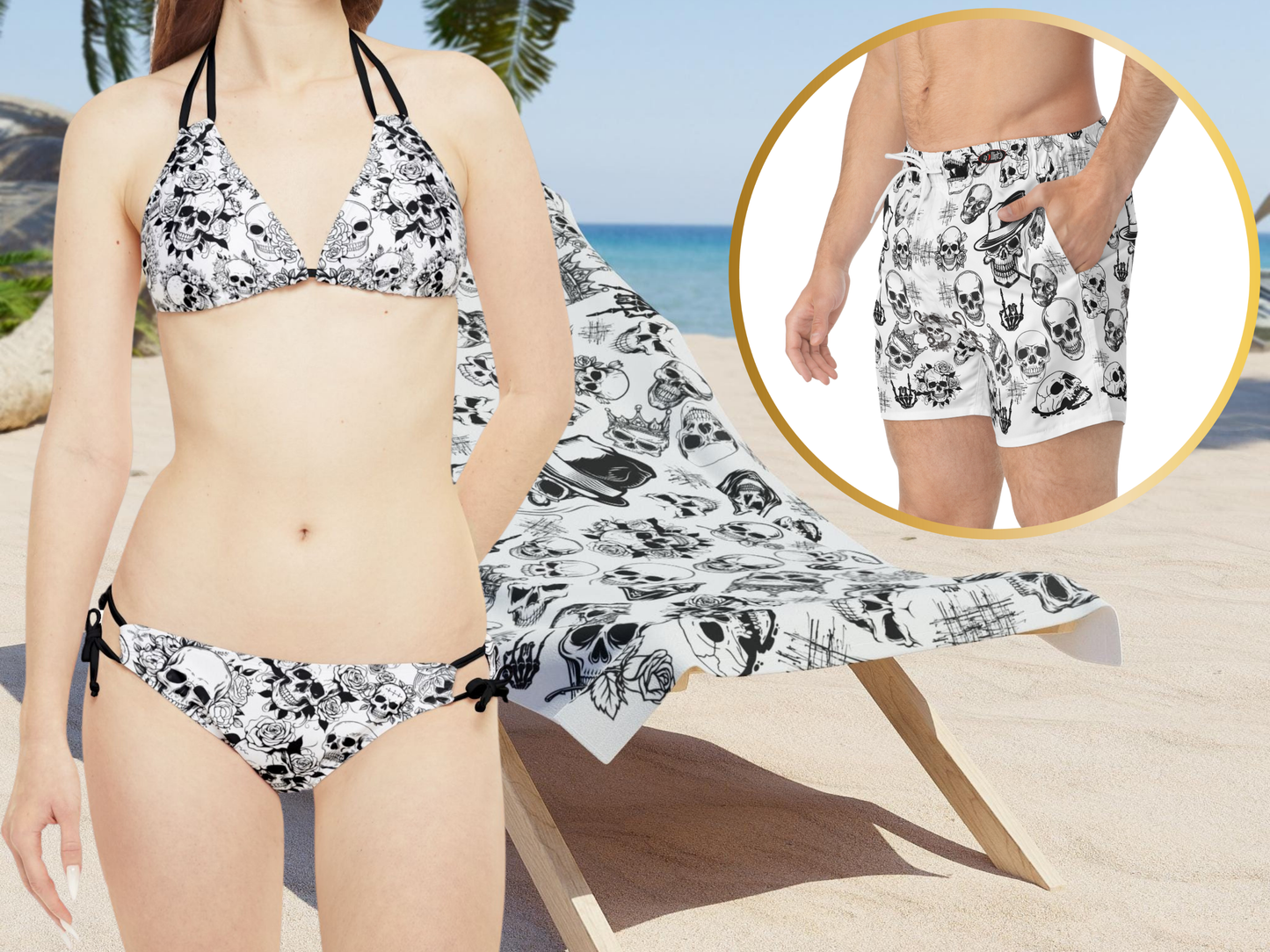 Yes we have a matching bikini for your girl as well as a matching beach towel, now how cool is that!