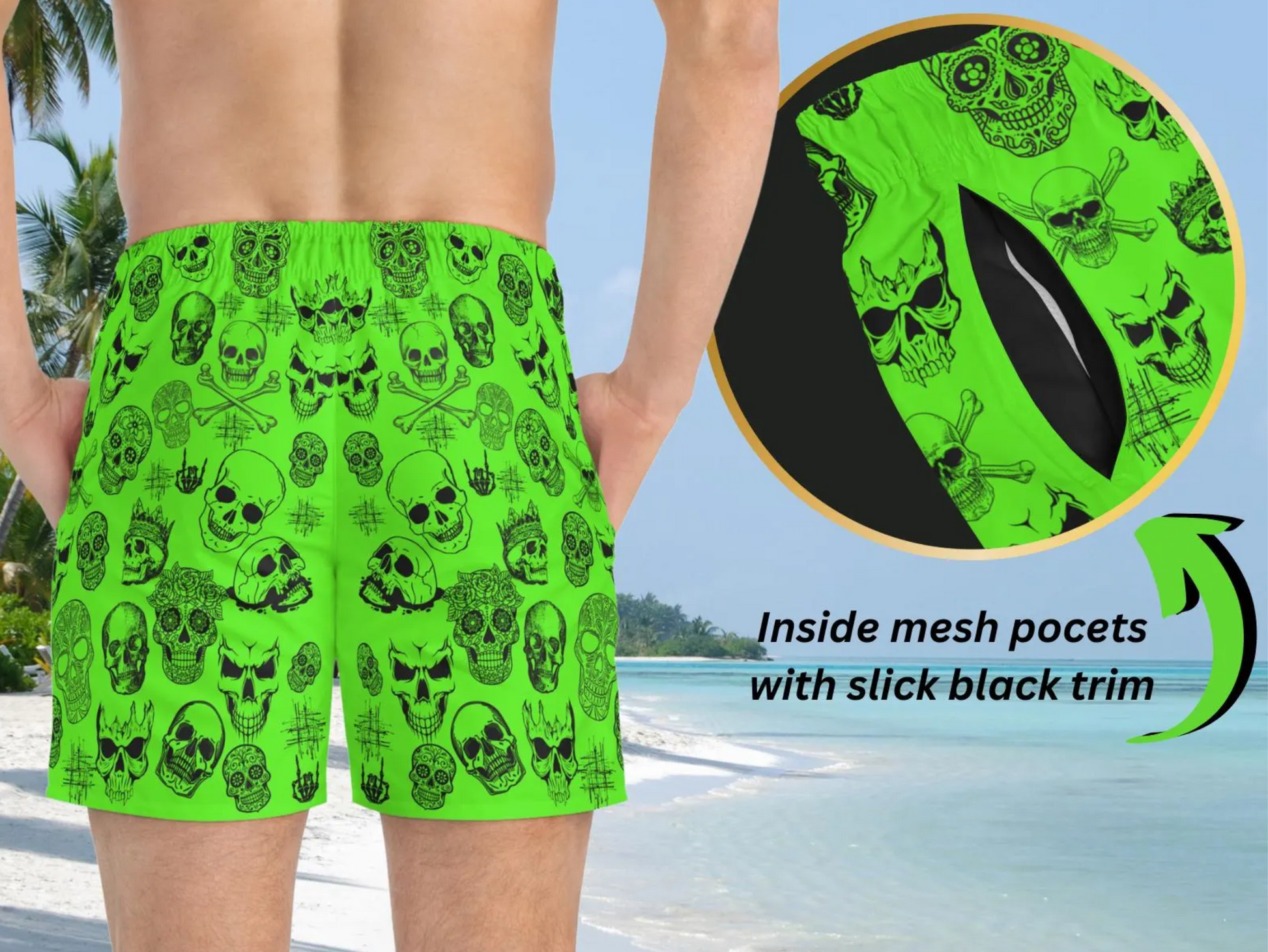 Crafted from 100 percent high quality polyester, this fast-drying bathing suit is perfect for beach days, pool parties, or just lounging in the sun.
