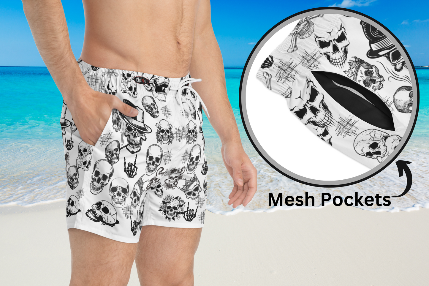 Elevate your swimwear collection with our Gothic Garden Mens Swimsuit, designed exclusively for Care and Wishes Boutique by Chilis.