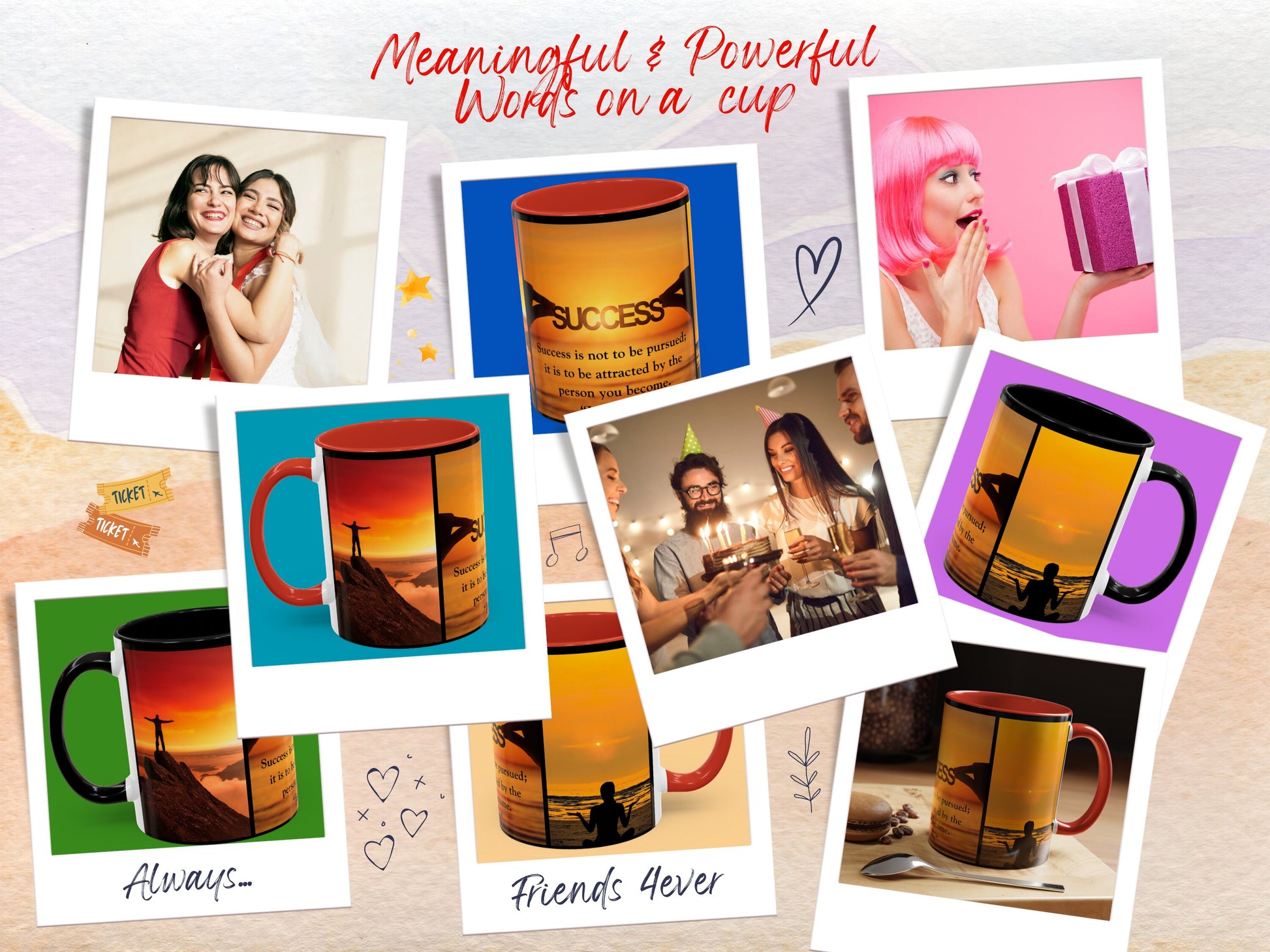 Our cups contain impactful and inspiring words that will resonate with that special someone or yourself every time you use them.