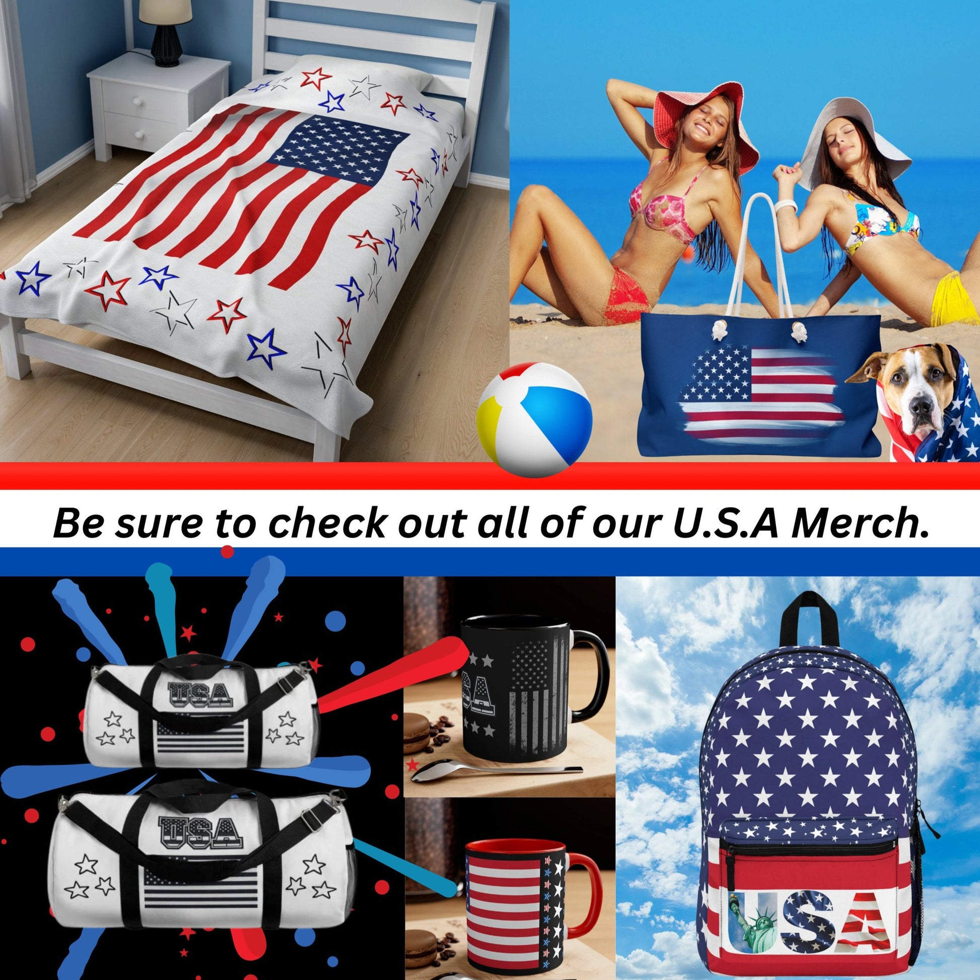Elevate your style and practicality with the Tote Bag Collection from Care and Wishes Boutique. Do not forget to check out all of our USA Merch.