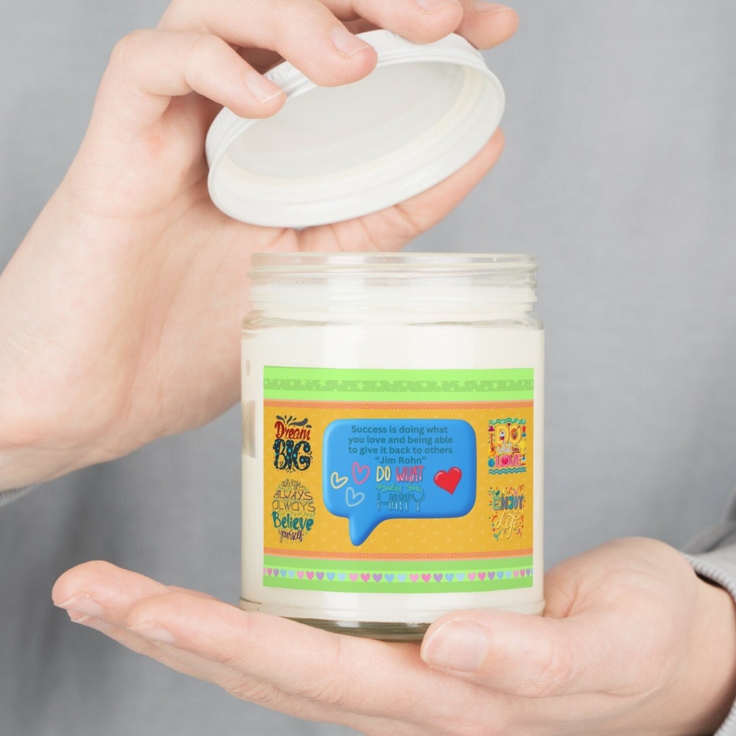 Allow this candle to serve as a daily reminder of the power you possess to create a life filled with purpose, joy, and success.