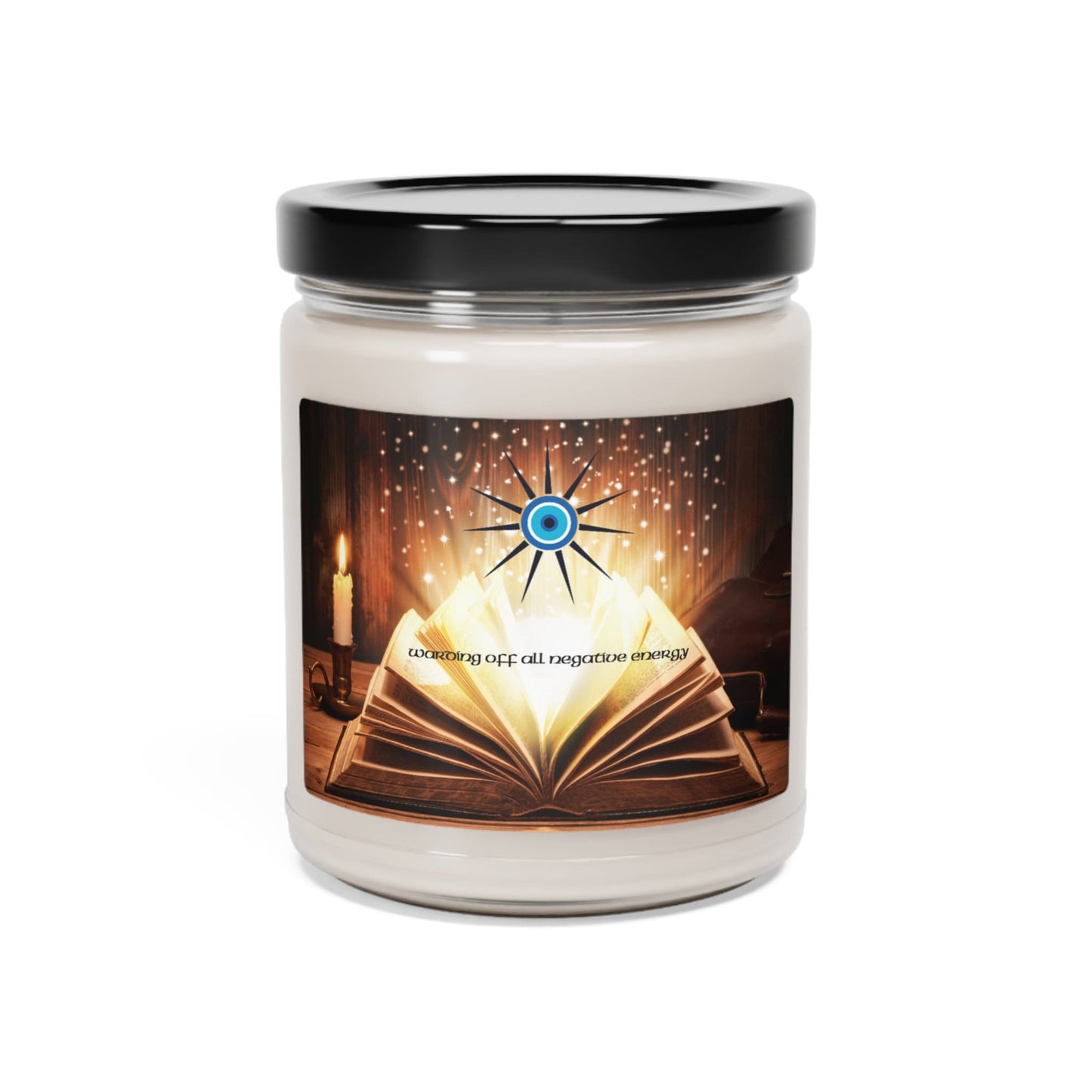 This exquisite Sea Salt &amp; Orchid-scented candle is adorned with the powerful symbol of the evil eye, known for its ability to ward off negative energies and bring about a sense of serenity. Each candle is carefully crafted with the intention to create a peaceful and harmonious atmosphere in your space.